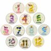 Wholesale Cartoon Round 12 Months Number Embroidered Patch DIY Iron-On Sticker Boutique Fashion Accessory