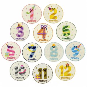 oly-d29e47c88ef18d8dc3278cbc4b4a7854 Wholesale Cartoon Round 12 Months Number Embroidered Patch DIY Iron-On Sticker Boutique Fashion Accessory