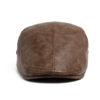 Wholesale Retro British Men's PU Leather Beret Newsboy Cap Warm Winter Thermal Fashion Accessory Boutique Resale