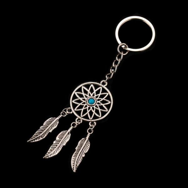 Wholesale Alloy Dreamcatcher Keychain Pendant Lovable Wind Style Trendy Decorative Accessory for Couples Gift