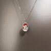 oly-d2c348635458009f8ccbcf31d5476a6d Wholesale Vintage Double Sided Angel Pendant Necklace, Zinc Alloy, Box Chain, Fashion Accessory for Women