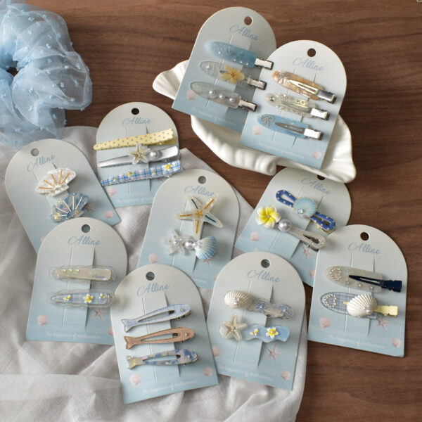 Wholesale Acrylic Starfish Shell Hair Clips Ocean Design Hair Accessory for Everyday Styling
