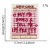 Wholesale Polyester Embroidered Book Patches Pink English Slogan Decorative Set 23pcs Boutique Craft Supply