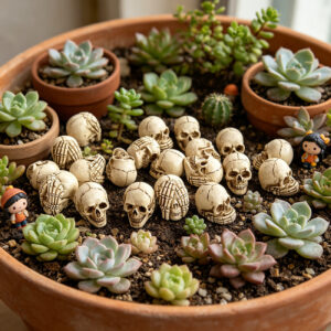 Wholesale 20 Pcs Antique Miniature Skulls Set Resin Halloween Decoration Home Decorative Accent