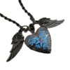 Wholesale Flying Heart with Wings Glow Pendant Necklace Alloy Jewelry for Gift Boutique