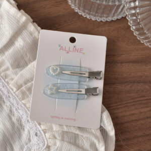 33# blue pearl seamless clip-2pcs