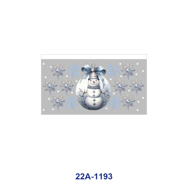 oly-d316a21082762568403fdcba9ddc4c67 Wholesale 5pcs Cool Silver Light Blue Minimalist Christmas Bauble Bow Snowflake Star Snowman Santa Leaf Grid Mixed Decor Prints 16oz Cup UV DTF Wraps
