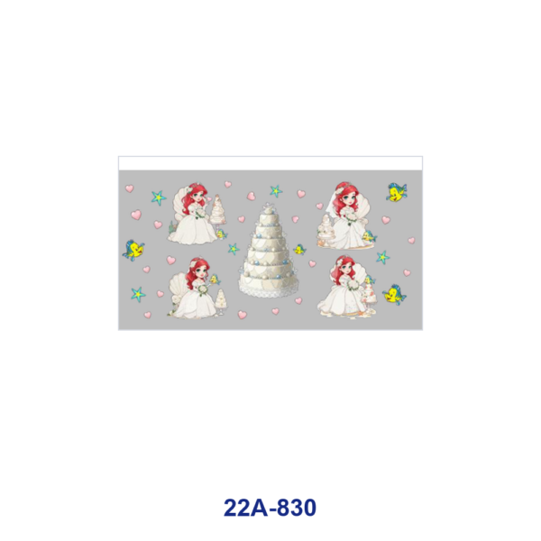 oly-d322ebc376f49aad930551ab15c48101 Wholesale 5pcs Elegant Cartoon Bride Wedding Dress Cake Rose Bow Heart Star Mirror Mixed Decor Prints 16oz Cup UV DTF Wraps