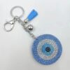 Wholesale Decorative Red Korean Velvet Rhinestone Eye Keychain Bag Charm Wedding Gift