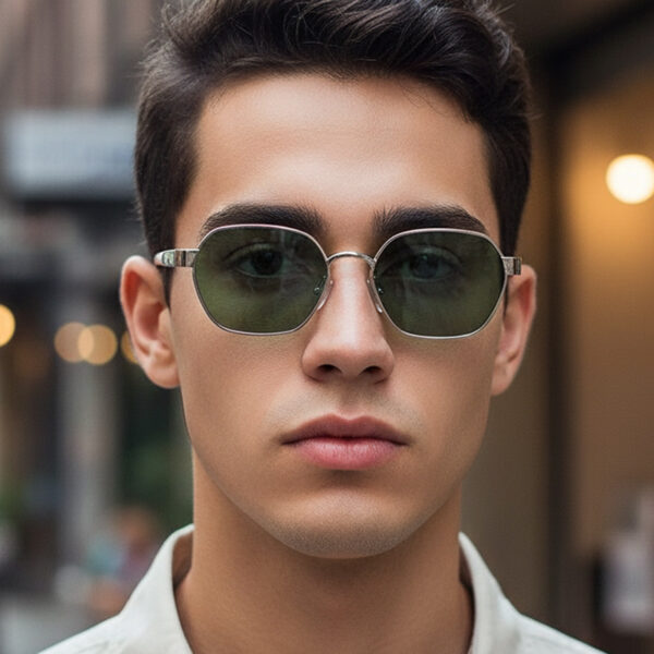 Wholesale Retro Punk Metal Square Frame UV400 Sunglasses Outdoor Fashion Accessory