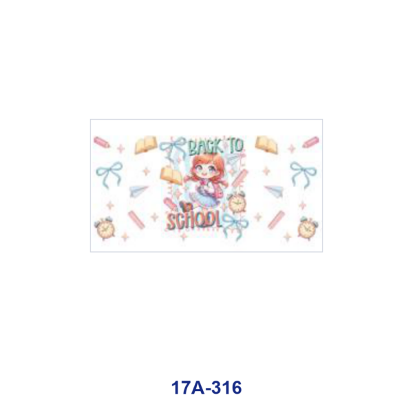 oly-d3404cc2f0baeb9191c83d9a5cb3fb9b Wholesale 5pcs Back To School BOW Theme Cartoon Schoolgirl Character Book Pencil Alarm Clock Mixed Decor Prints 16oz Cup UV DTF Wraps OLY Exclusive
