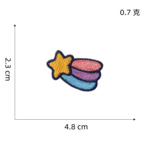 12# Rainbow star self-adhesive cloth stickers