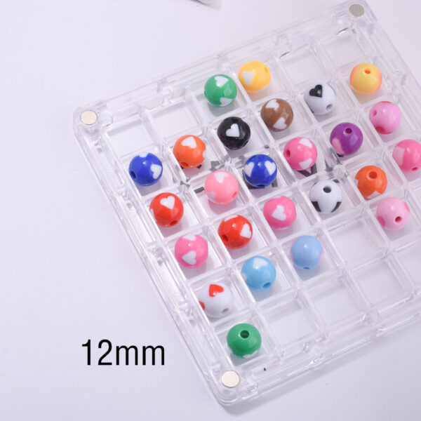 oly-d3468d702db6fdbca43ae6d80d007ecc Wholesale Light Luxury Style Acrylic Heart Beads 12mm Mixed Colors DIY Jewelry Accessory for Everyday Wear or Gift