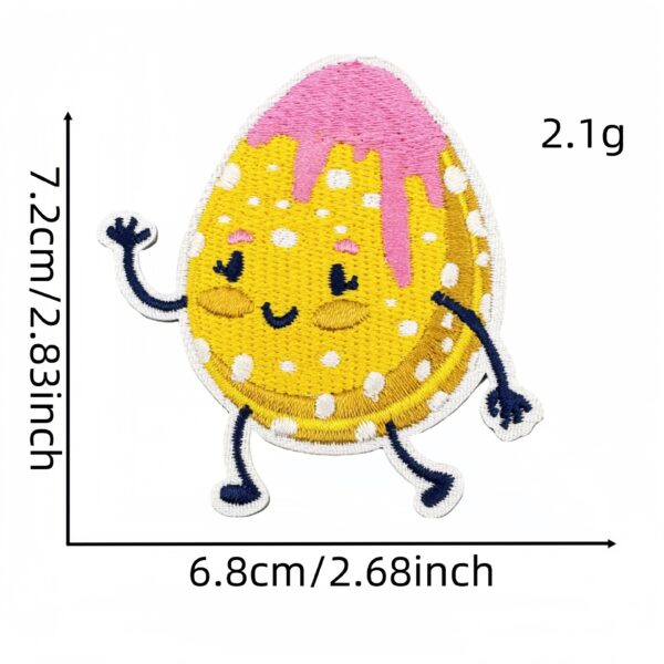 oly-d34f31e5faf110f277698a23bea59d05 Wholesale Easter Egg Rabbit Embroidered Iron On Patch Polyester Thread DIY Baggage Accessory