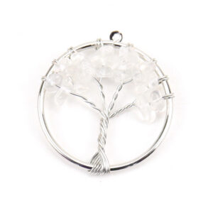 Silver + white crystal (synthetic)—3cm