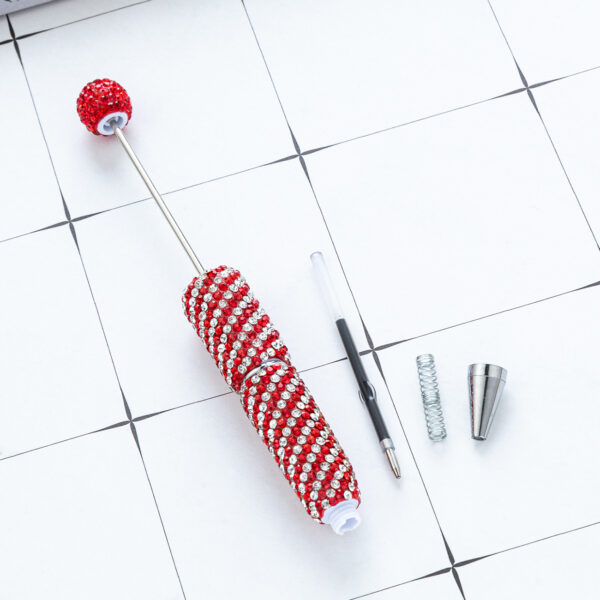 oly-d37b50f3131abb182bd1133d0f5903dd Wholesale DIY Beaded Spinning Pen Decorative Plastic Ballpoint for Daily Use