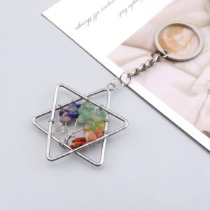 Six-pointed star keychain (5cm)