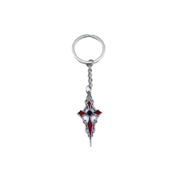 Wholesale Stylish Wine Red Gothic Cross Keychain Pendant Car Key Bag Charm