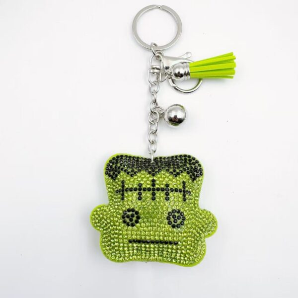 Wholesale Zinc Alloy Light Green Rhinestone Keychain Fashion Accessory Gift