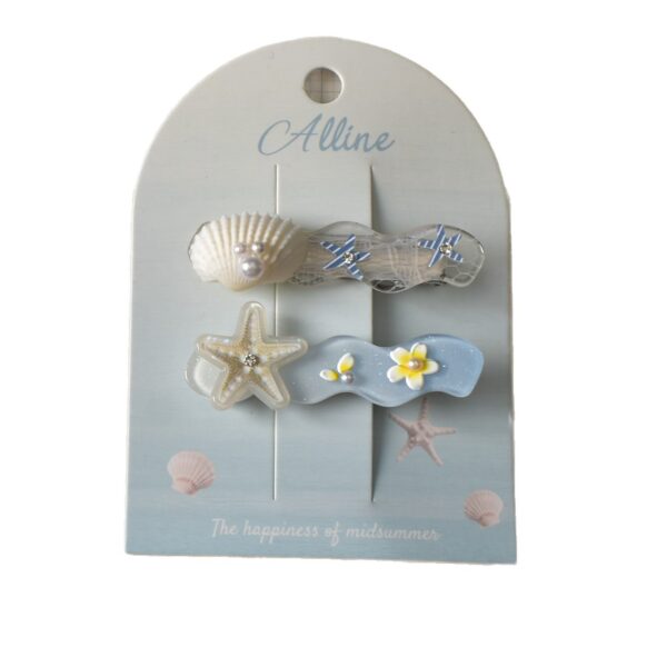 Wholesale Acrylic Starfish Shell Hair Clips Ocean Design Hair Accessory for Everyday Styling