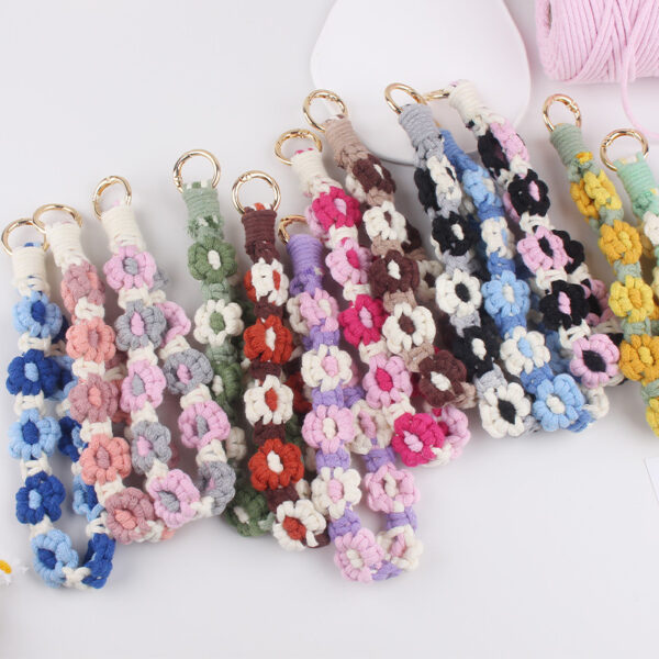 Wholesale Handmade Cotton Rope Keychain Korean Style Jewelry Accessory for Everyday Use