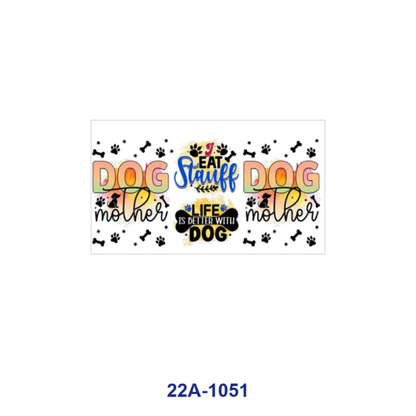 oly-d3e349d814aa741f610d82dd1d66be89 Wholesale 5pcs Warm Watercolor Dog Paw Bone Pet Lettering Mixed Decor Prints 16oz Cup UV DTF Wraps