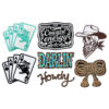 Wholesale Polyester Embroidered Patch Cowgirl Butterfly Letter Series Fashion Accessory for Jacket Decor