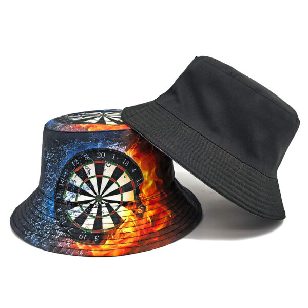 oly-d3e8aca573b13c90334f1a40abc31382 Wholesale Dart Board Print Bucket Hat Unisex Casual Outdoor Fashion Accessory