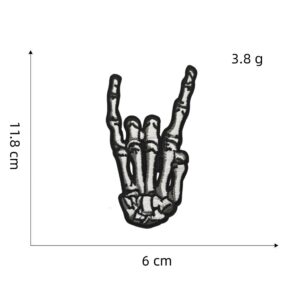 Skull hand cloth stickers 15#