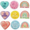 oly-d4197a61c648ec336919376f651825af Wholesale Colorful Rainbow Heart Embroidered Patch Positive Energy Text Decorative Craft Supply