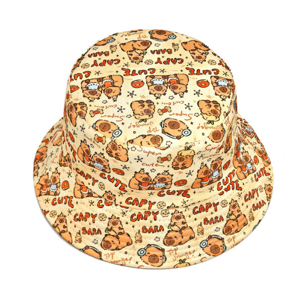 oly-d41a344661b417b2cb647e42f9d6f3e8 Wholesale Capybara Print Bucket Hat Sun Protection Outdoor Fashion Accessory