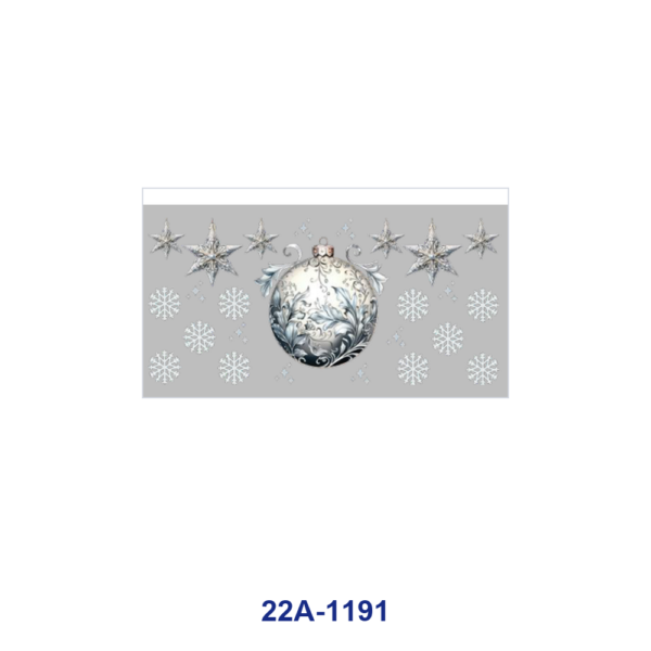 oly-d424177c50cab0d17e89f499e1fad103 Wholesale 5pcs Cool Silver Light Blue Minimalist Christmas Bauble Bow Snowflake Star Snowman Santa Leaf Grid Mixed Decor Prints 16oz Cup UV DTF Wraps