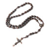 oly-d424e53221ea3ad27134ac20ad4e84e0 Wholesale Wood Cross Rosary Necklace Handmade Beaded Prayer Jewelry Accessory for Casual Everyday Gift