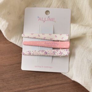 26 # Pink long duckbill clip-3pcs