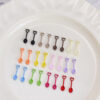 oly-d42fa0ed11312506d852009c0c59f3dc Wholesale Heart Shaped Food Toy Fork Pendant Alloy Baking Paint Mixed Colors Fashion Accessory