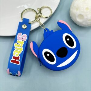 Coin purse - stitch (leather cord style) - blue