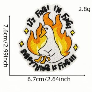 Cartoon funny goose cloth sticker 9 #