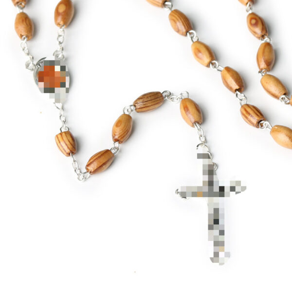 oly-d4386548d816ad47026b22dab2a4cce1 Wholesale Cross Design Wooden Bead Necklace Natural Wood Pendant Religious Jewelry Gift