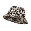 oly-d4396ea6f831cde850c44c27c90dee95 Wholesale Padded Leopard Print Sunscreen Bucket Hat Wide Brim Large Size Winter Fisherman Hat Fashion Accessory Gift