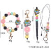 Wholesale Korean Style Cartoon Pencil Silicone Wrist Keychain Set DIY Charm Accessory for Graduation Gifts
