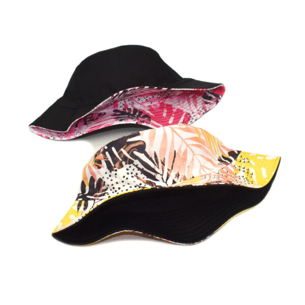 oly-d454255c974ceb531cca8354bee99b02 Wholesale Reversible Coconut Tree Print Fisherman Hat Sun Hat Wide Brim Summer Fashion Accessory for Women