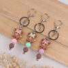 Wholesale Silicone Yak Bead Bag Charm Keychain - Pink DIY Gift, Boutique Resale Accessory