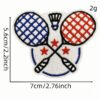 Wholesale Colorful Graffiti Badminton Embroidery Patch Decorative Sports Sticker for Gift Resale