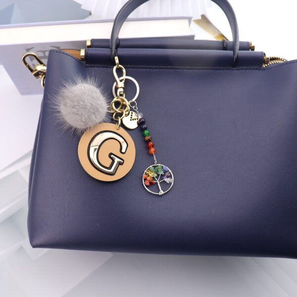 oly-d4b716680a82f825917b77561f94944d Wholesale Colorful Agate Tree of Life Keychain Pendant Fashion Decorative Accessory Gift