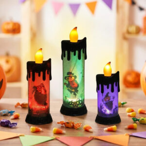 Wholesale Halloween Electronic Candle Lamp Set - Ghost Hand, Witch, Death Designs - Decorative Accent for Party, Gift or Boutique Resale