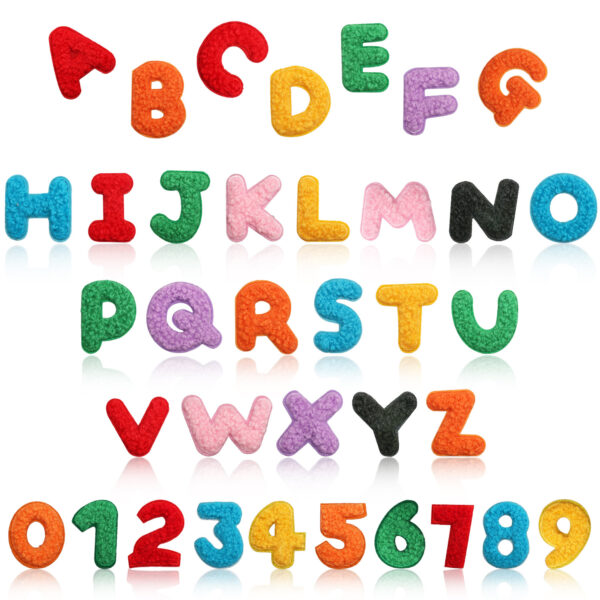 oly-d4c6483c31121dc8699bab84e5412767 Wholesale Alphabet Chenille Embroidery Patch Polyester Decorative Accent for Clothing and Accessories Gift