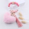 oly-d4d0f763f0e0305e3642f603cab26afb Wholesale European Style Silicone Beaded Wrist Keychain with Leather Tassel Chic Boutique Key Ring Accessory for Daily Use or Gifts