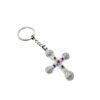 Wholesale Punk Cross Keychain Metal Golden Keyring for Car and Bag Fashion Accessory