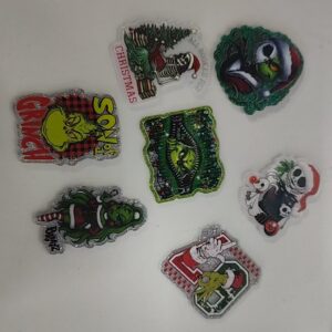 Wholesale 30pcs Halloween Random Series Acrylic Flat Back Mbellishments Suitable for DIY Badge Reels Phone Holders