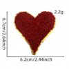 oly-d5036351b0e9b635333456c4d4dbe378 Wholesale Polyester Embroidered Heart Applique Patch with Gold Edge DIY Accessory for Valentine's Day